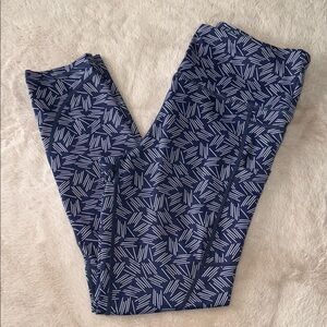 Zyia Navy and White Patterned Leggings